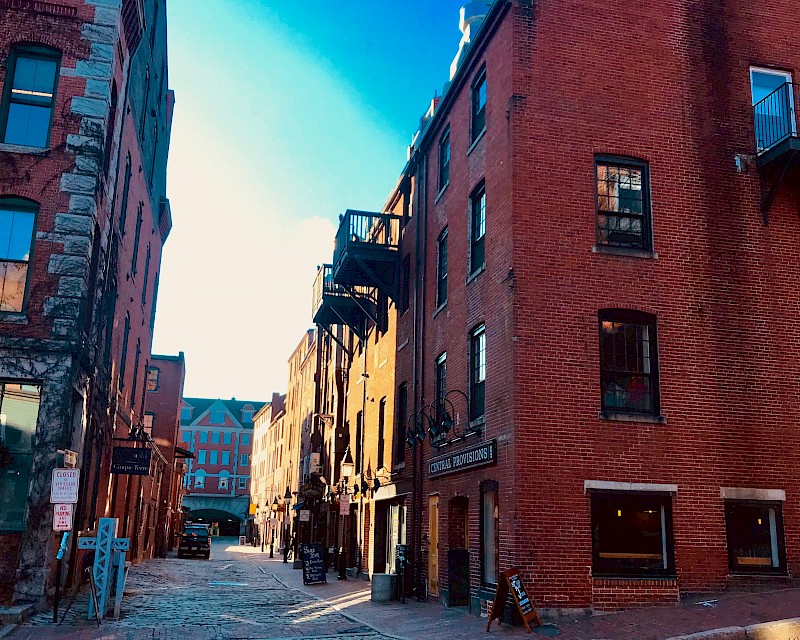 on a morning walk to our office in Portland, Maine
